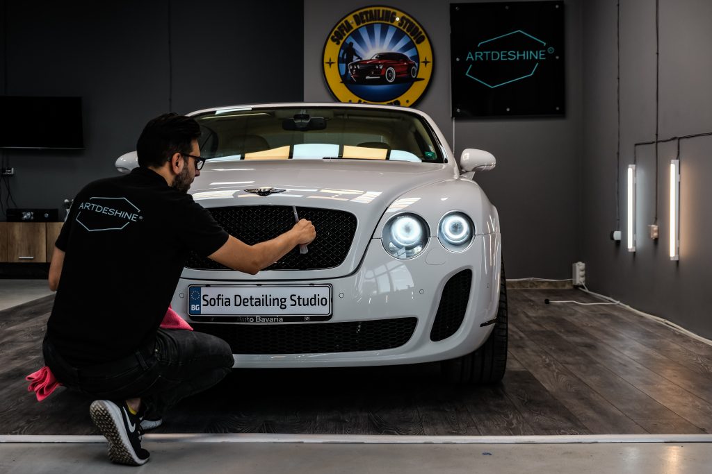 Bentley по време на детайлинг в Sofia Detailing Studio